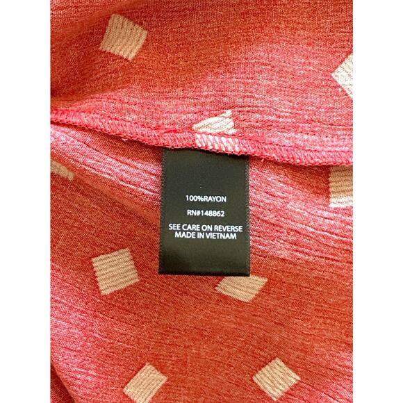 TORRID Orange Gauze Babydoll Blouse Top Flared Geometric Balloon Sleeve Plus 2X - Picture 8 of 10